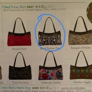 Thirty-one Fitted Purse Skirt Black Parisian Pop